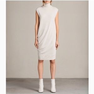 All Saints Cream Asymmetrical Dress